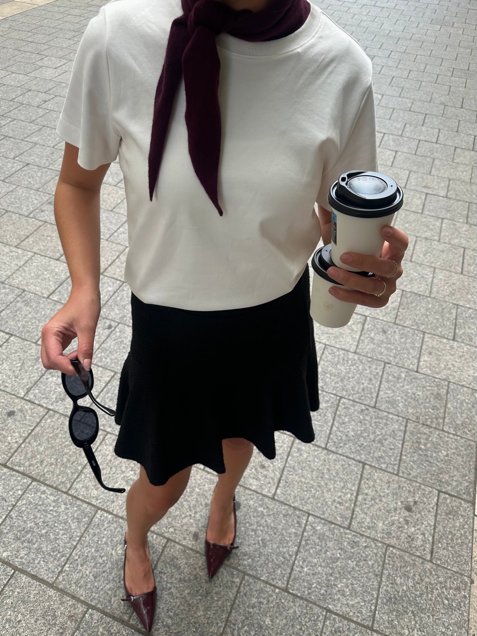 AWJUSTI Short Skirt - Black